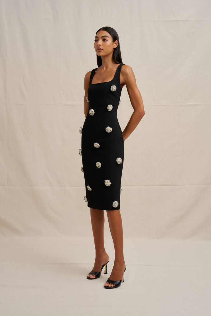 Priscilla Midi Dress - Black