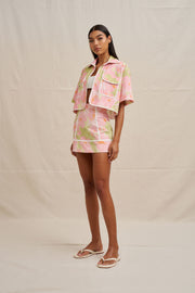 Aster Pipe Mini Skirt - Sorbet Floral