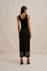 Paradise Palm Ankle Skirt - Ivory Black