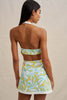 Painted Palm Shell Top - Yellow Blue Ivory