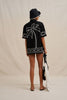 Paradise Palm Sun Shirt - Ivory Black