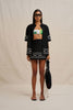 Paradise Palm Sun Shirt - Ivory Black
