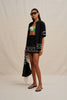 Paradise Palm Sun Shirt - Ivory Black
