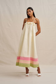 Verona Sun Dress - Ecru Multi