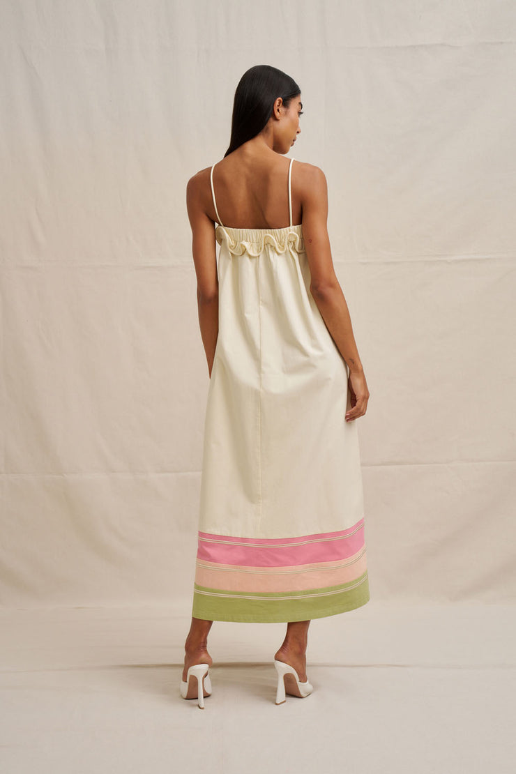 Verona Sun Dress - Ecru Multi
