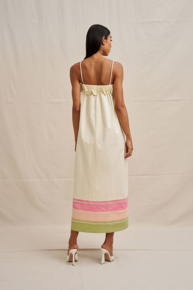 Verona Sun Dress - Ecru Multi