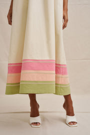 Verona Sun Dress - Ecru Multi