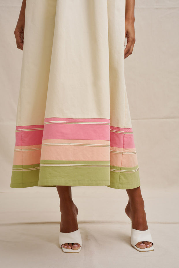 Verona Sun Dress - Ecru Multi