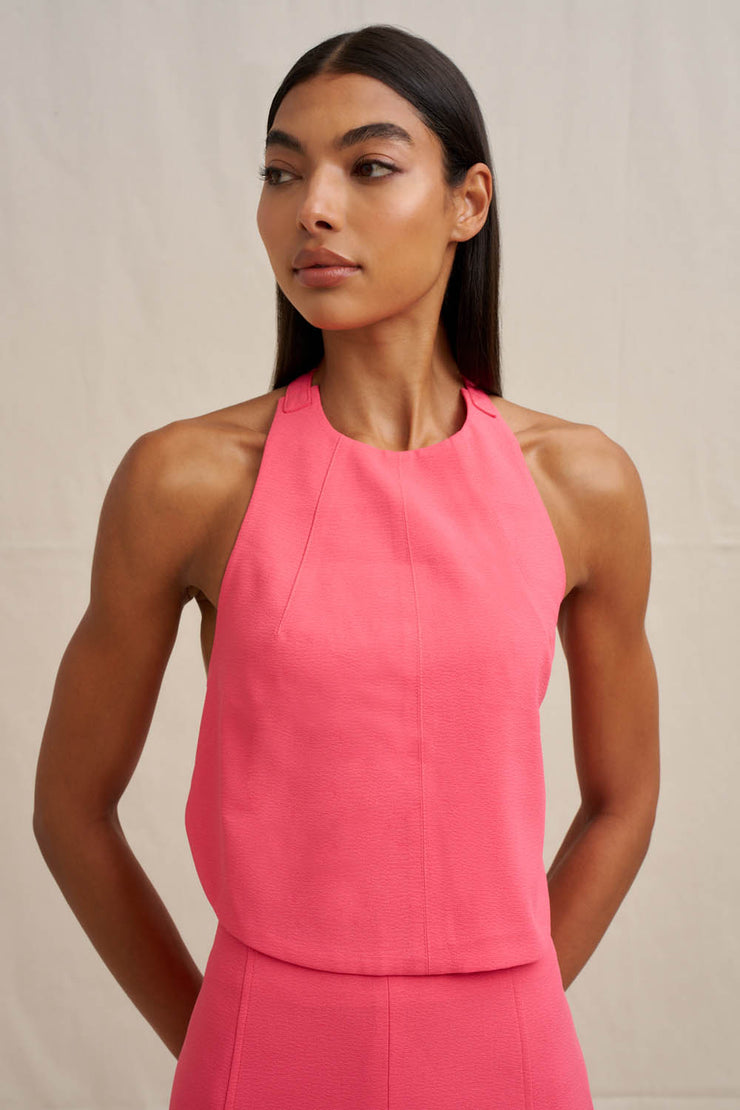 Chloe Shell Top - Coral Pink