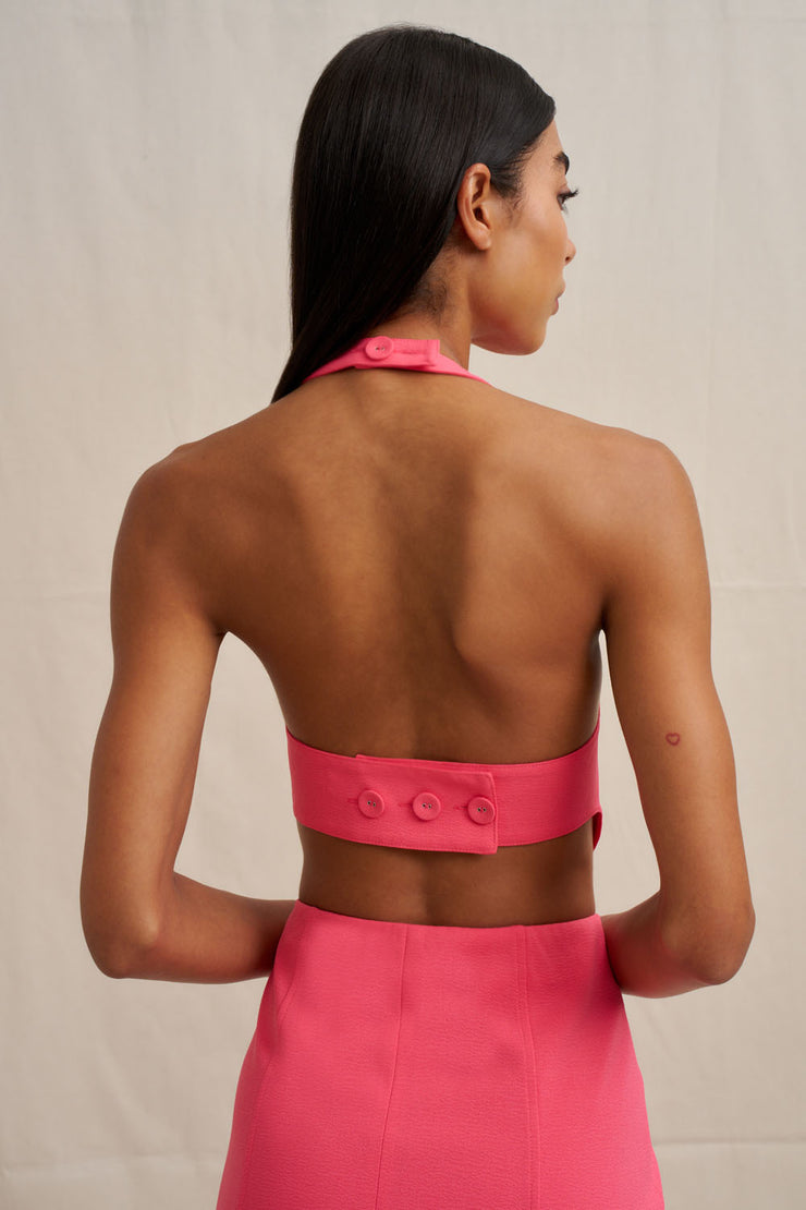 Chloe Shell Top - Coral Pink