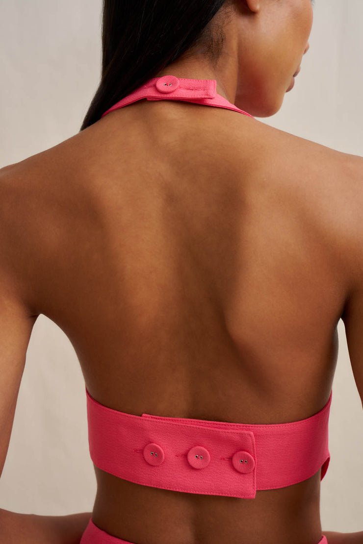 Chloe Shell Top - Coral Pink