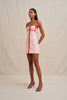 Wisteria Halter Mini Dress - Red Pink