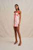 Wisteria Halter Mini Dress - Red Pink