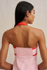 Wisteria Halter Mini Dress - Red Pink
