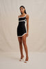 Calypso Splice Mini Dress - Ivory Black