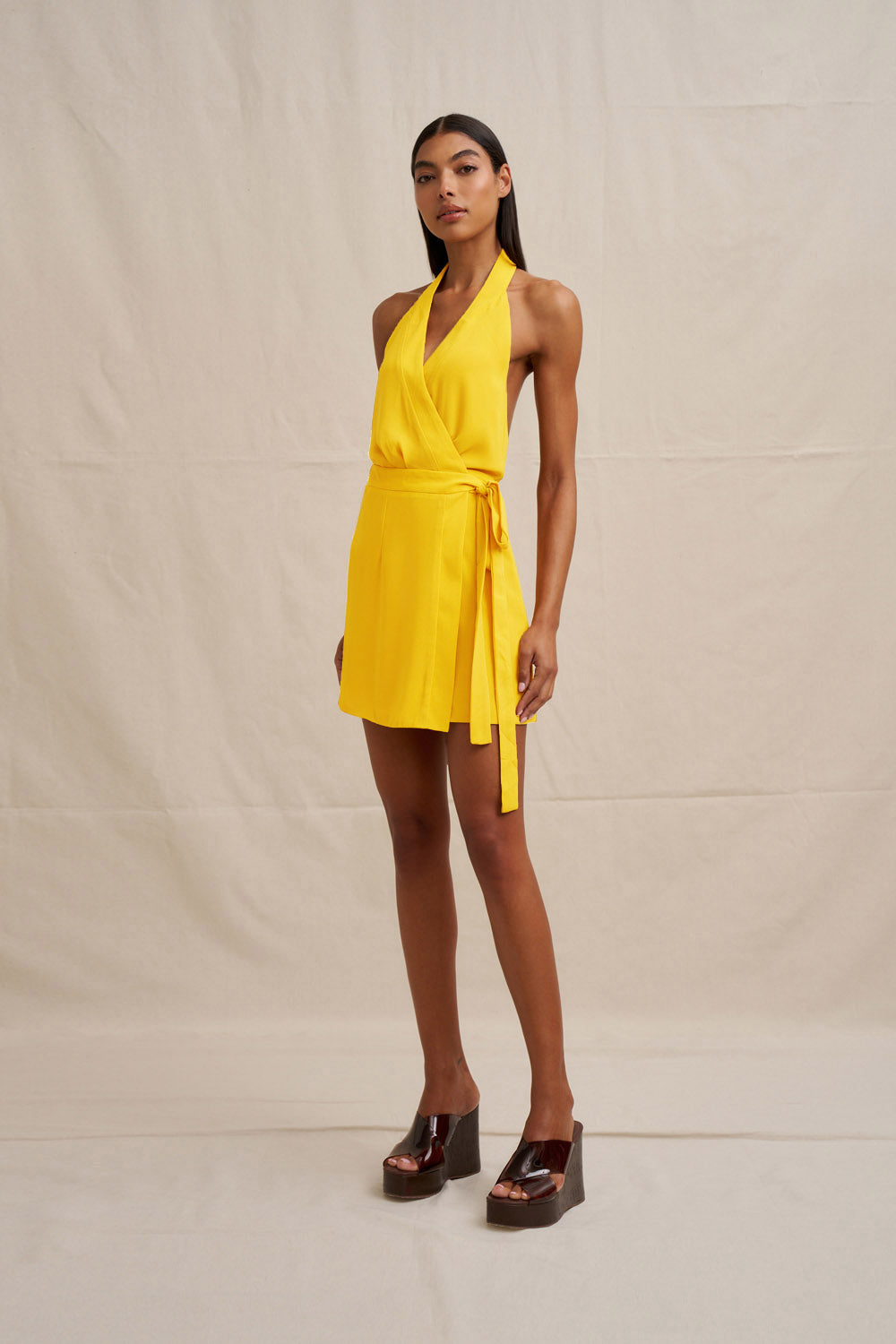 Azaria Wrap Mini Dress – BY JOHNNY