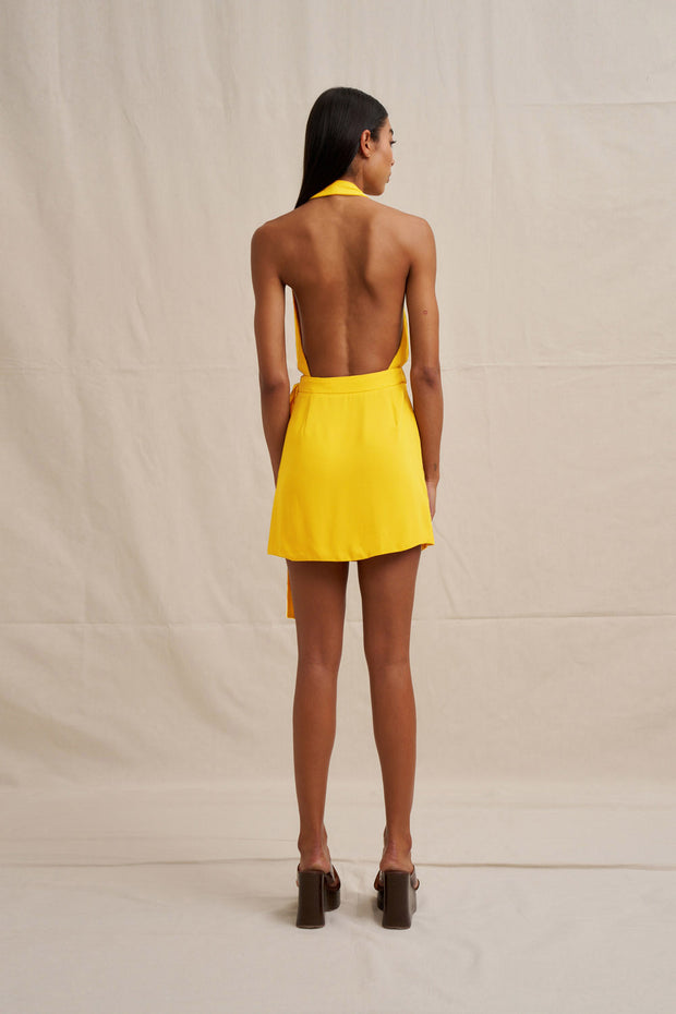 Azaria Wrap Mini Dress