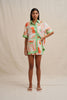 Bloomtide Mini Short - Multi Green Peach