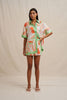 Bloomtide Mini Short - Multi Green Peach
