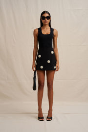 Priscilla Mini Skirt - Pearl Black