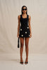 Priscilla Mini Skirt - Pearl Black