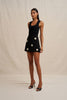 Priscilla Mini Skirt - Pearl Black