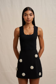 Priscilla Mini Skirt - Pearl Black
