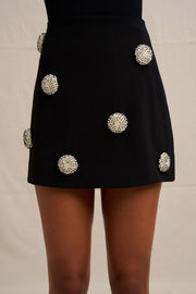 Priscilla Mini Skirt - Pearl Black