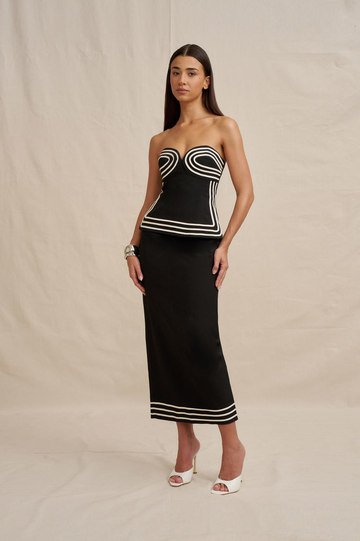 Sloane Stripe Strapless Top