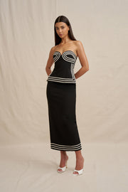 Sloane Stripe Ankle Skirt