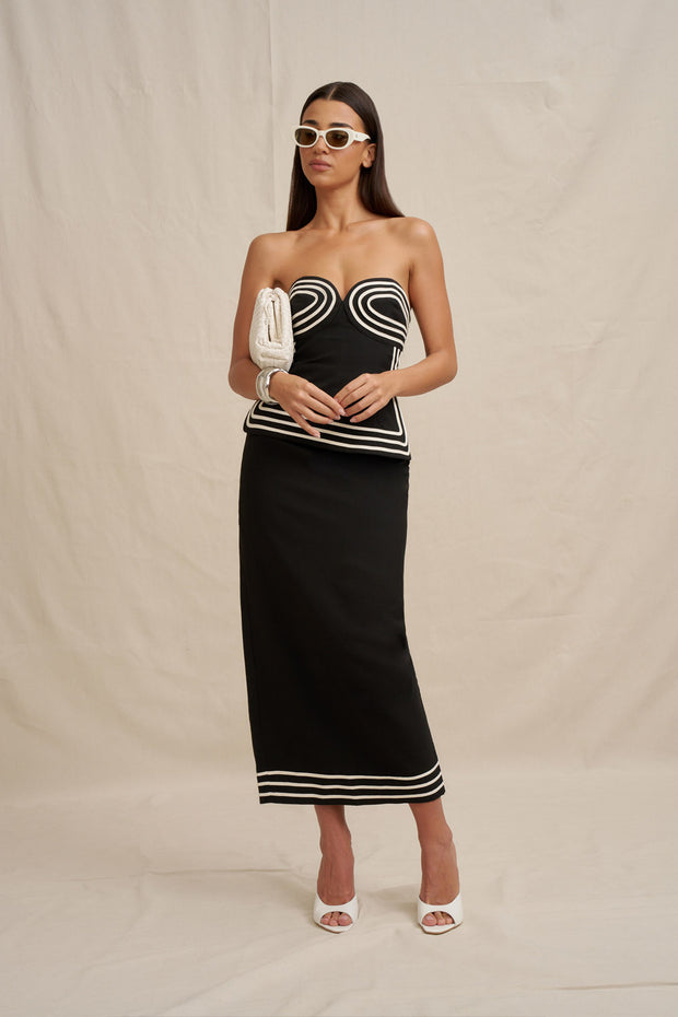 Sloane Stripe Strapless Top
