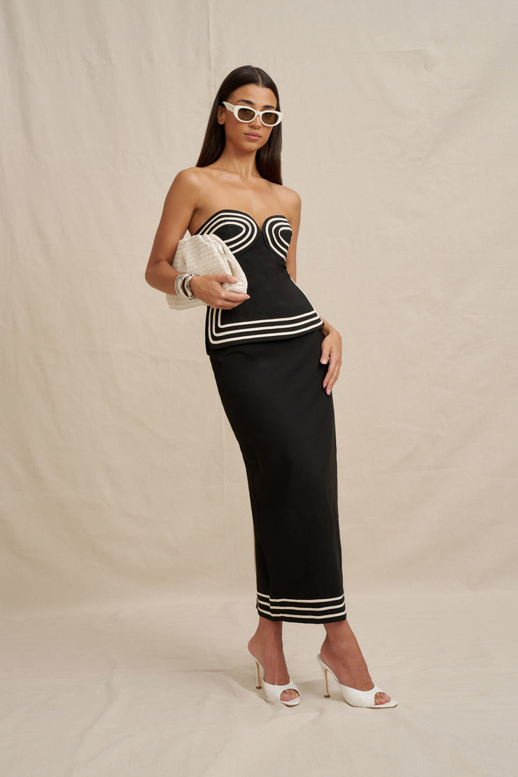 Sloane Stripe Strapless Top