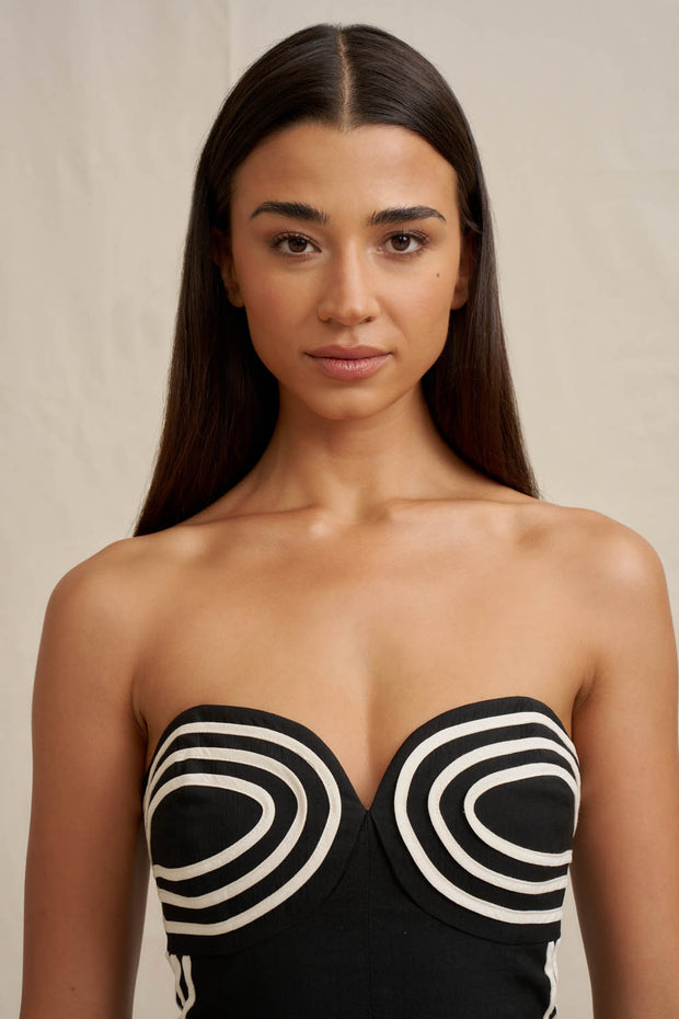 Sloane Stripe Strapless Top