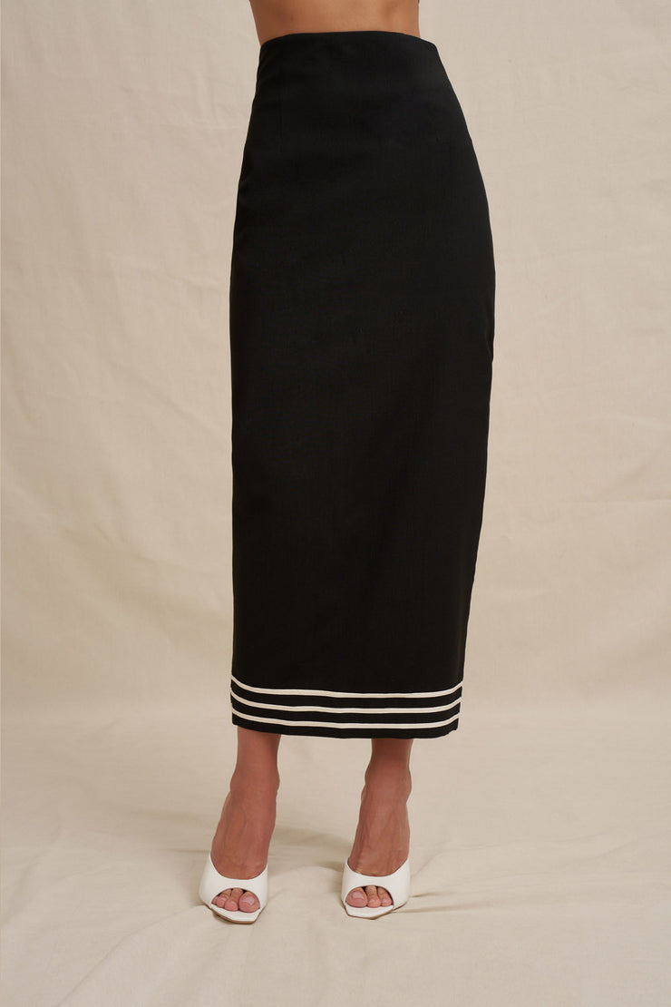 Sloane Stripe Ankle Skirt