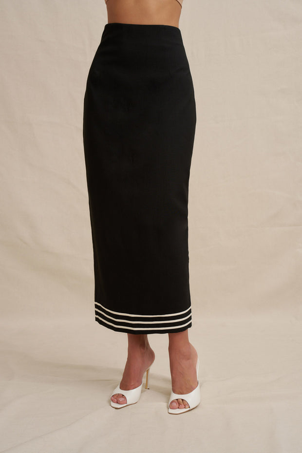 Sloane Stripe Ankle Skirt