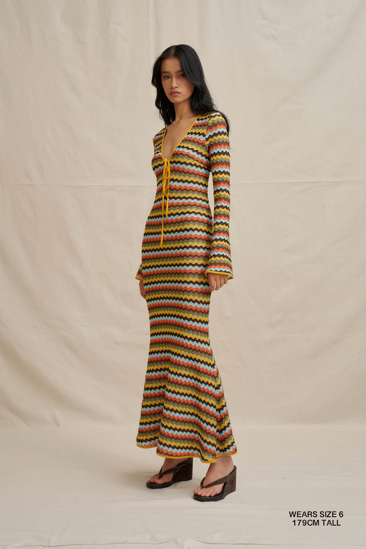Fontana Tie Sheer Ankle Dress