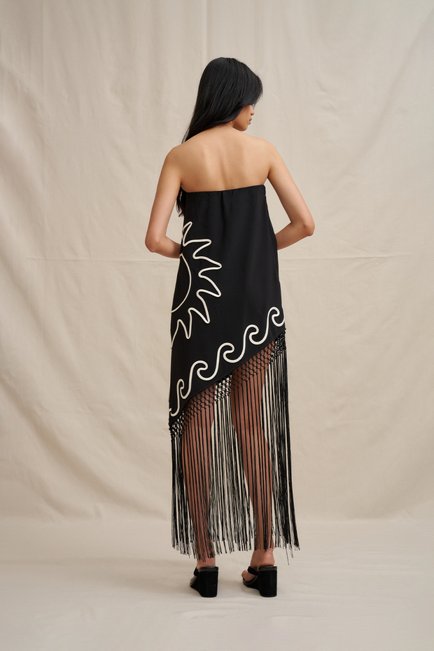 Sun Bind Strapless Midi Dress