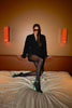 The Adele Oversized Blazer Mini Dress - Black