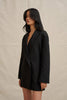 The Adele Oversized Blazer Mini Dress - Black
