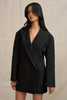 The Adele Oversized Blazer Mini Dress - Black