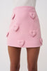 Amora Love Heart Mini Skirt - Dusty Pink