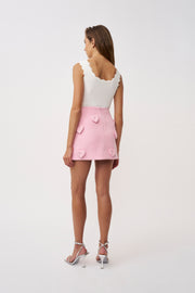 Amora Love Heart Mini Skirt - Dusty Pink