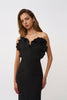 Anais Structured Strapless Dress - Black