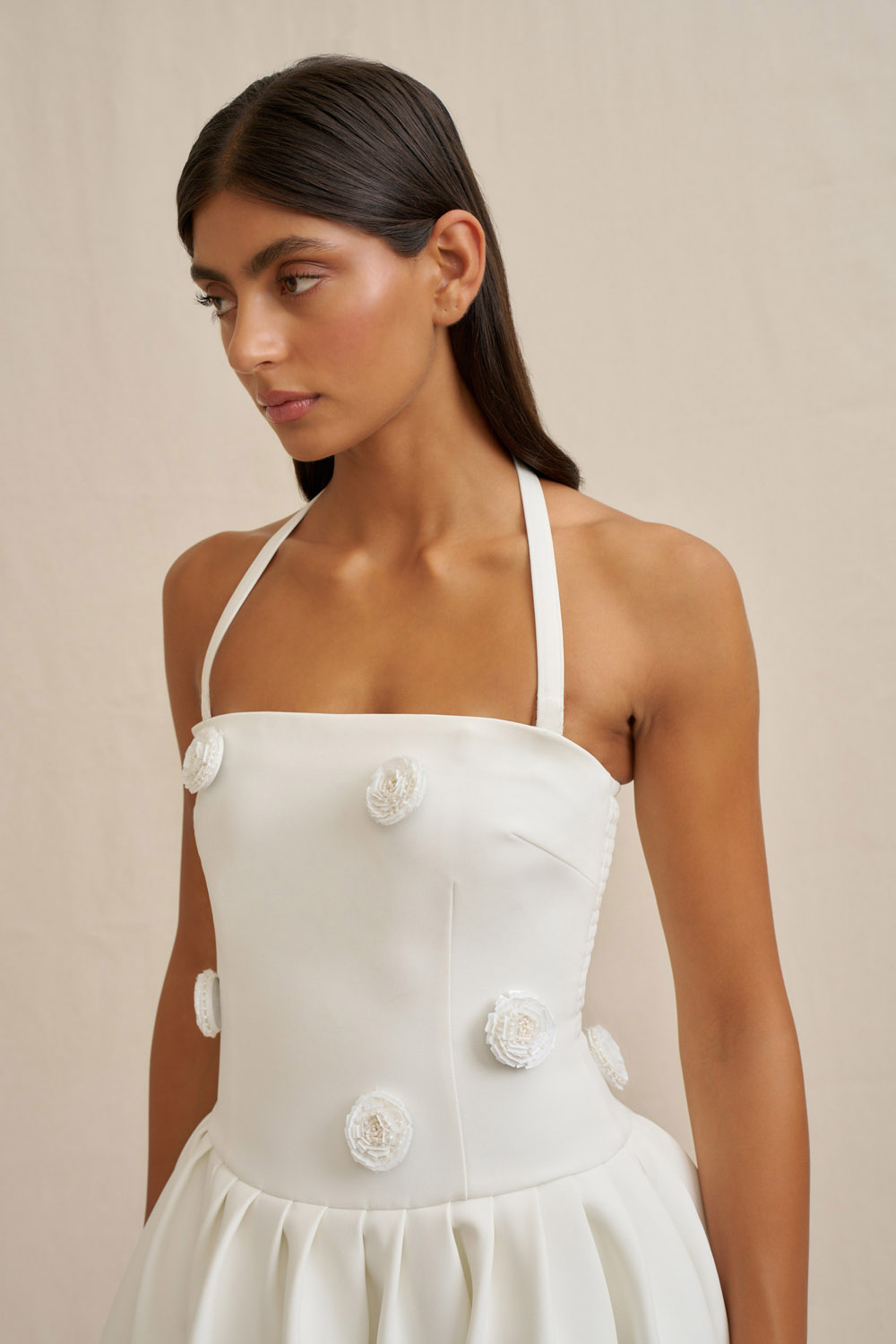 Anita Spot Halter Dress – BY JOHNNY
