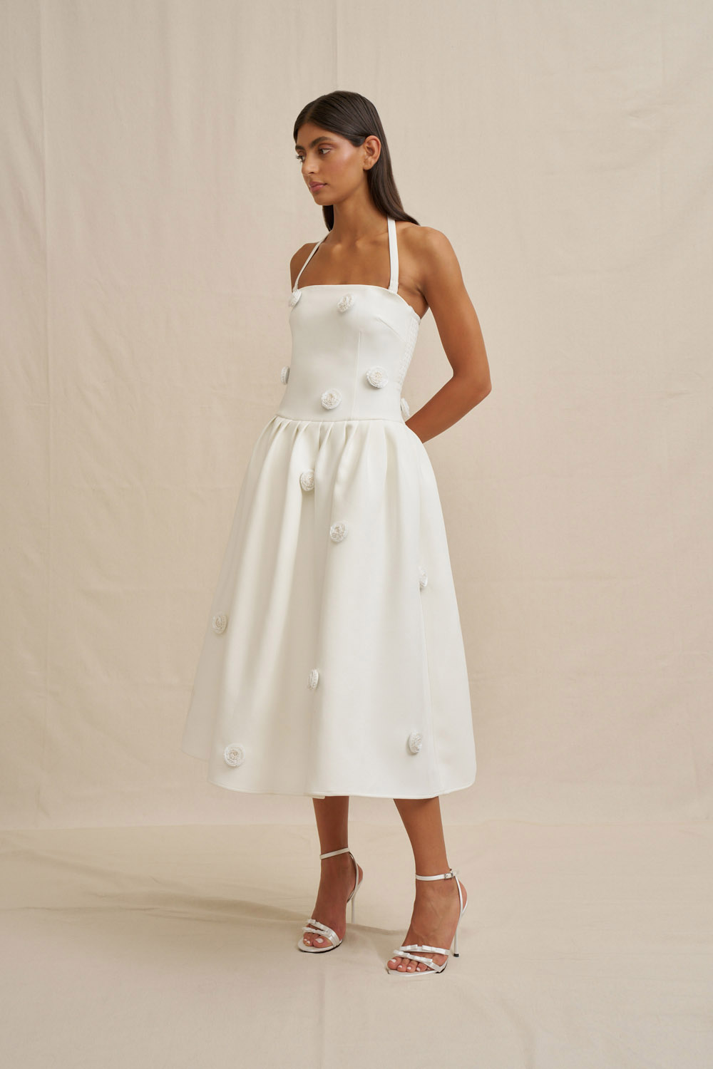 Anita Spot Halter Dress – BY JOHNNY