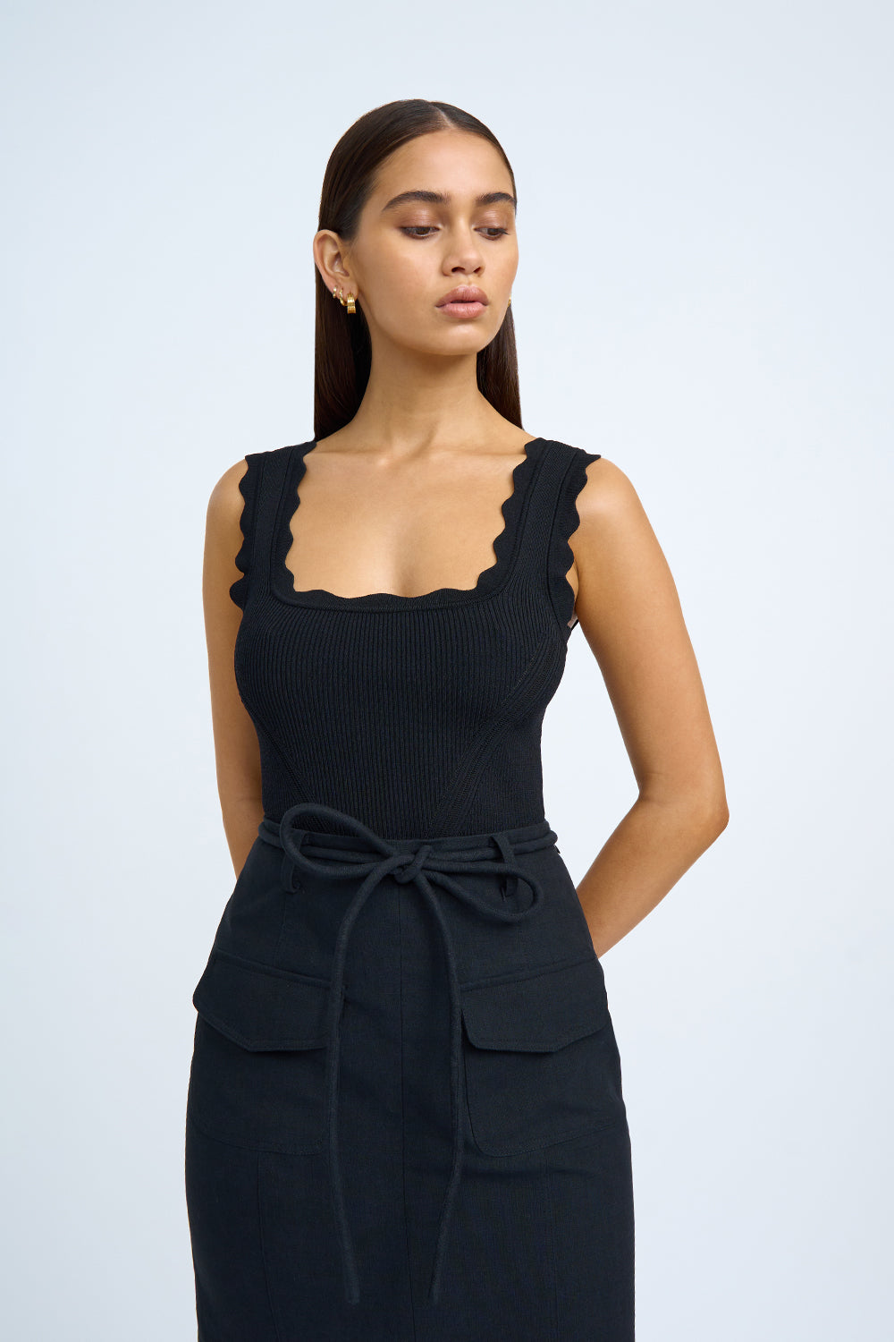 Asami Pocket Pencil Skirt Final Sale Black – BY