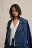 The Astrid Denim Trench - Dark Blue Denim