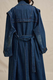 The Astrid Denim Trench - Dark Blue Denim