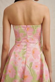 Azalia Floral Strapless Dress - Sorbet Floral