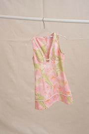 Azalia Floral V Front Mini Dress - Sorbet Floral